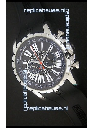 Roger Dubius Excalibur Chronoexcel Japanese Watch in Black Dial