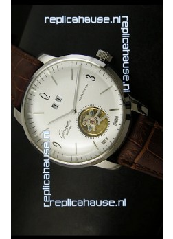 Glashuette Tourbillon Japanese Replica Watch in White Dial