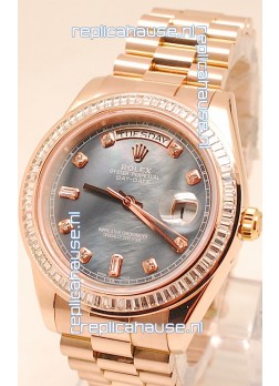 Rolex Day Date II Rose Gold Japanese Watch in Pearl Dial 