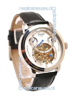 Glashutte Panaomatic Regulator Tourbillon Japanese Replica Steel Watch