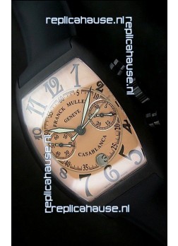 Franck Muller Casa Blanca Japanese Replica Watch in Orange Dial