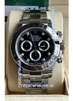 Rolex Cosmograph Daytona 116509 Black Dial Cal.4130 Movement - 904L Steel Watch