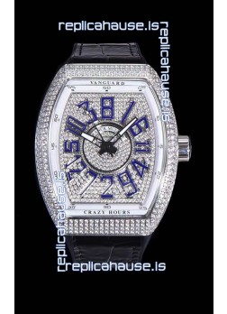 Franck Muller Vanguard Crazy Hours Edition Swiss Replica Watch - Blue Numerals