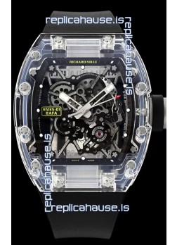 Richard Mille RM35-01 Rafael Nadal Transparent Sapphires Casing with Genuine Tourbillon Super Clone Watch