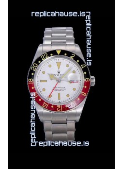 Rolex GMT Master ALBINO Edition Vintage Swiss Watch in White Dial
