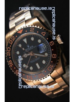 Rolex GMT Masters Japanese Replica Watch in Rose Gold Casing