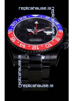 Rolex GMT Swiss "Titan Revenge" Orange and Blue Swiss Replica Watch Swiss ETA 3186 Movement 