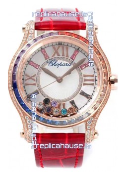 Chopard Happy Sport Swiss Automatic Replica Watch - Rose Gold Casing -  36MM Wide 