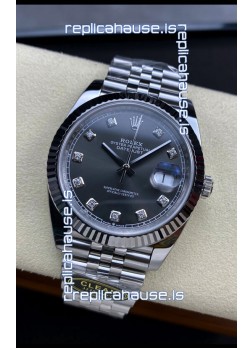 Rolex Datejust 126334 41MM ETA 3235 Swiss 1:1 Mirror Replica Watch in 904L Steel Dark Grey Dial 
