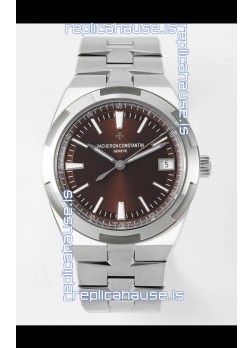 Vacheron Constantin Overseas 1:1 Mirror Swiss Replica Watch in Brown Dial - Steel Strap