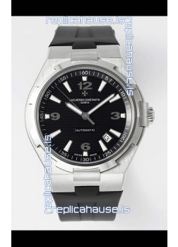Vacheron Constantin Overseas 1:1 Mirror Swiss Replica Watch in Black Dial - Rubber Strap