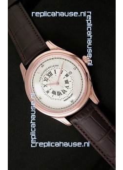 Montblanc Pure Mechanique Horlogere Swiss Replica Rose Gold Watch in Mop White Dial