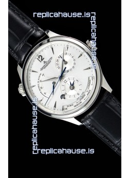 Jaeger LeCoultre Master Geographic Power Reserve 904L Steel Swiss Watch