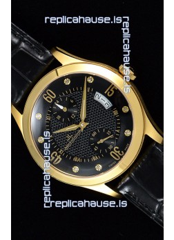 Jaeger LeCoultre Master Control Yellow Gold Swiss Replica Watch 